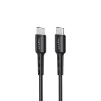 كيبل هافيت CB6235 تايب سي الى تايب سي بقدرة شحن 60 واط وبطول 1 متر | Havit CB6235 USB-C to USB-C Cable – 60W Fast Charging 1m