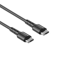 كيبل هافيت CB6235 تايب سي الى تايب سي بقدرة شحن 60 واط وبطول 1 متر | Havit CB6235 USB-C to USB-C Cable – 60W Fast Charging 1m