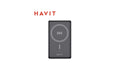 باور بانك مغناطيسي هافيت PB5223 سعة 5000mAh وشحن لاسلكي 15 واط - أسود | Havit PB5223 5000mAh 15W Magnetic Wireless Power Bank - Black