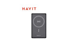 باور بانك مغناطيسي هافيت PB5223 سعة 5000mAh وشحن لاسلكي 15 واط - أسود | Havit PB5223 5000mAh 15W Magnetic Wireless Power Bank - Black