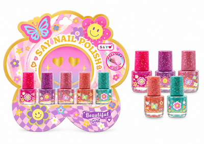 مجموعة طلاء أظافر 5 أيام بتصميم الزهور | Hot Focus 5-Day Nail Polish Groovy Flower