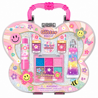 مجموعة غليتر كوزمتك بنقشة الزهور | Hot Focus Glitter Cosmetic Groovy Flower