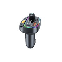 WiWU Wi-QC031 Bluetooth 5.3 Car FM Transmitter with RGB Lights & 38W Fast Charging | شاحن سيارة بلوتوث 5.3 مع إضاءة RGB وشحن سريع 38 واط