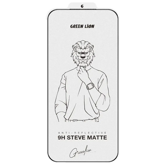 Green Lion 9H Steve Matte AG Glass Protector iPhone 17 Pro Black
