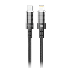 Porodo Transparent Shell USB-C to Lightning Cable Black
