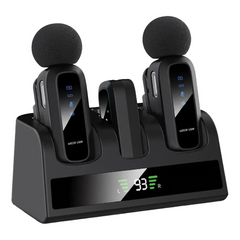 Green Lion GM-89X 2-in-1 Wireless Microphone Noise Cancellation Black GN89XMICTCBK