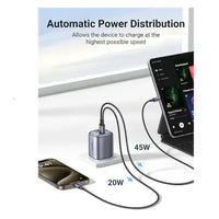 UGREEN Nexode 65W 3-Port PD GaN Fast Charger UK - شاحن يوجرين نيكسود 65 واط 3 منافذ تقنية جان