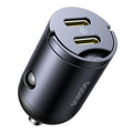 Baseus Tiny Star Car Charger, 30W, 3A, 2 x USB-C, Black | شاحن سيارة بيسوس تايني ستار 30 واط، منفذين USB-C، أسود