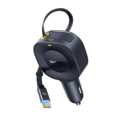 Baseus PrimeTrip VR2 Car Charger with USB-C Cable, 30W, 3A, 1 x USB-C, Black | شاحن سيارة بيسوس برايم تريب VR2 مع كابل USB-C 30 واط - أسود
