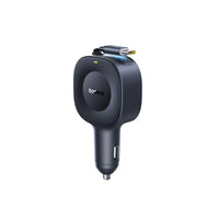 Baseus PrimeTrip VR2 Car Charger with USB-C Cable, 30W, 3A, 1 x USB-C, Black | شاحن سيارة بيسوس برايم تريب VR2 مع كابل USB-C 30 واط - أسود