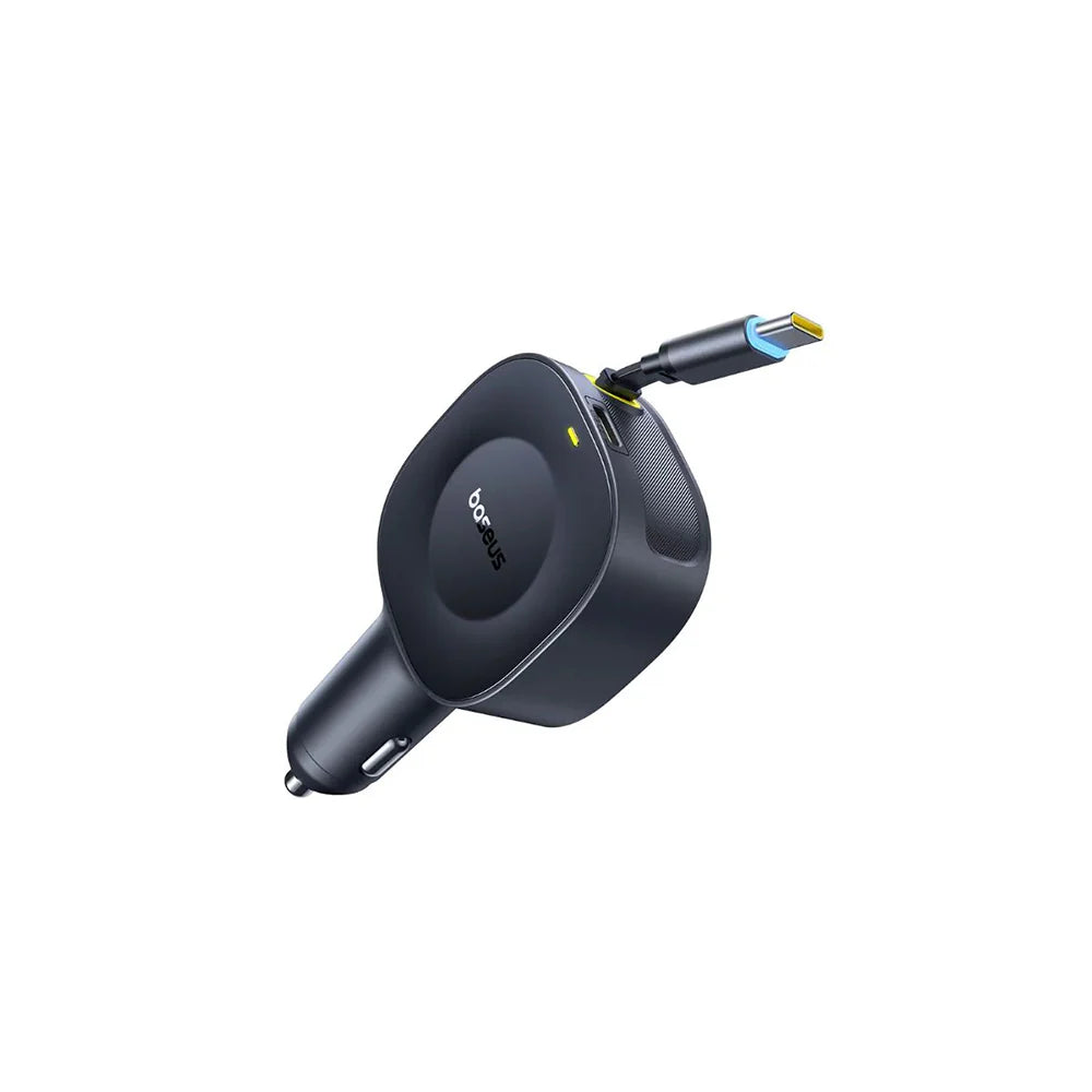 Baseus PrimeTrip VR2 Car Charger with USB-C Cable, 30W, 3A, 1 x USB-C, Black | شاحن سيارة بيسوس برايم تريب VR2 مع كابل USB-C 30 واط - أسود