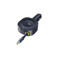 Baseus PrimeTrip VR2 Car Charger with USB-C Cable, 30W, 3A, 1 x USB-C, Black | شاحن سيارة بيسوس برايم تريب VR2 مع كابل USB-C 30 واط - أسود