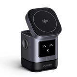 UGREEN 2-in-1 Robot Wireless Charger for iPhone 15W + AirPods 5W + Watch 5W | شاحن يوجرين روبوت لاسلكي 2 في 1 للآيفون والإيربودز والساعة