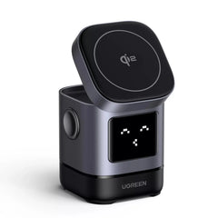 UGREEN 2-in-1 Robot Wireless Charger for iPhone 15W + AirPods 5W + Watch 5W | شاحن يوجرين روبوت لاسلكي 2 في 1 للآيفون والإيربودز والساعة