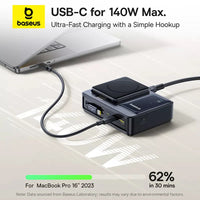 Baseus Nomos QI 5in1 Charging Station 140W - محطة شحن لاسلكي 5 في 1 من بيسوس نوموس 140 واط