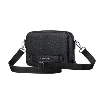 innoStyle Luxleather Crossbody Sling Bag with Shoulder Strap - PLS-21BLK | حقيبة انوستايل لوكس ليذر كروس بودي بحزام كتف - أسود