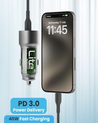 Moxedo Lite 40W Dual USB-C Car Charger - Detail