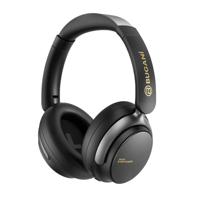 BUGANi Space BH01 Hybrid Active Noise Canceling Headphones Black | سماعات بوغاني سبيس BH01 بإلغاء الضوضاء النشط أسود