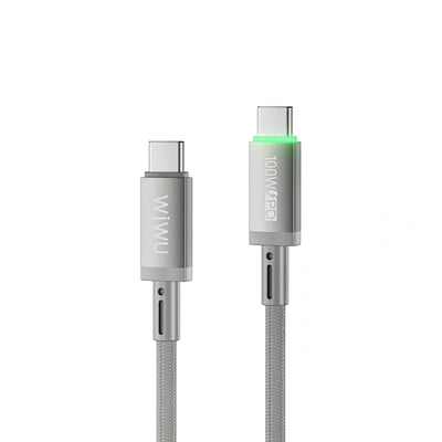 WiWU 100W Maglink كيبل مغناطيسي USB-C إلى USB-C طول 1 متر Wi-C084