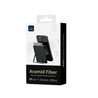 WiWU Warriors Carbon Magsafe Metal Stand Card Holder MW-007 | حامل بطاقات ماغسيف مع حامل معدني كاربون ووريرز