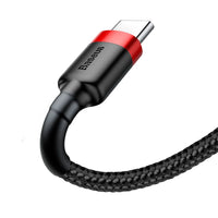 Baseus Cafule USB to USB-C Cable 3A Quick Charge 1m Black | كابل تايب سي بيسوس كافول شحن سريع 3 أمبير 1 متر - أسود