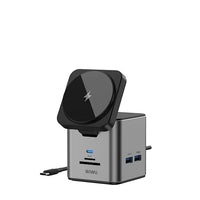 دوكينج ستيشن ويوو Wi-W025 9في1 مع شحن لاسلكي 15W وPD 100W | WiWU 9 in 1 Docking Station Wi-W025 with 15W Wireless Charging & PD 100W