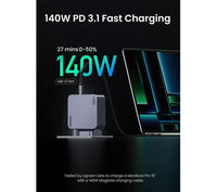 شاحن يوجرين نيكسود برو GaN 160 واط 4 منافذ شحن فائق السرعة | UGREEN Nexode Pro 160W 4-Port GaN Fast Charger