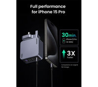 شاحن يوجرين نيكسود برو GaN 160 واط 4 منافذ شحن فائق السرعة | UGREEN Nexode Pro 160W 4-Port GaN Fast Charger