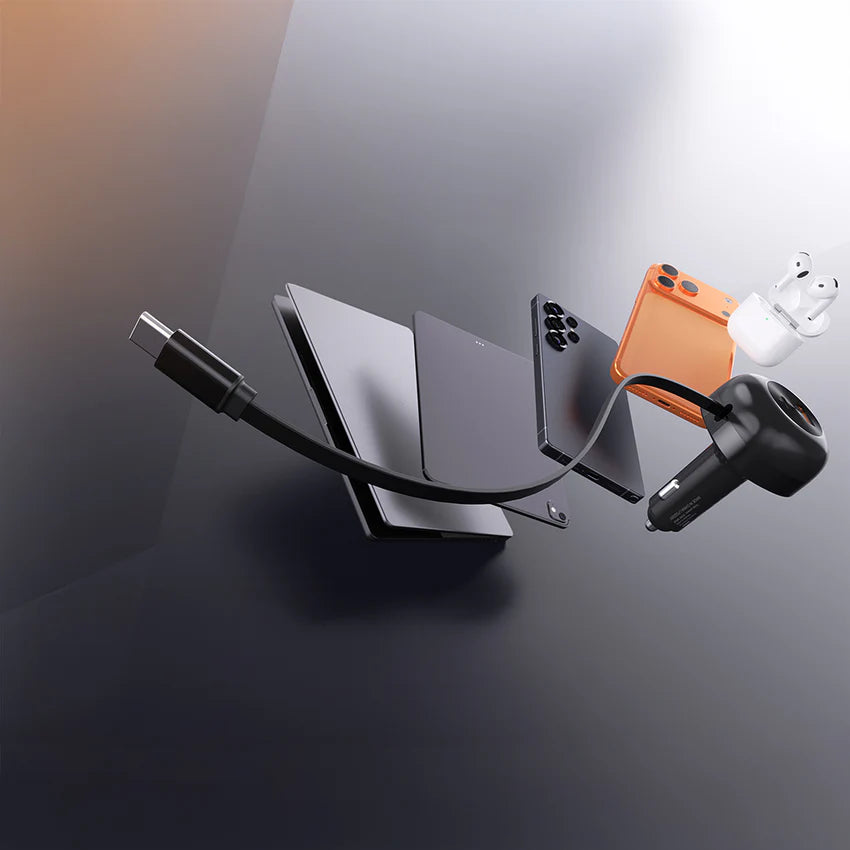 Lenyes CA59 60W PD Car Charger USB-C + USB-A - شاحن سيارة لينيس CA59 60 واط
