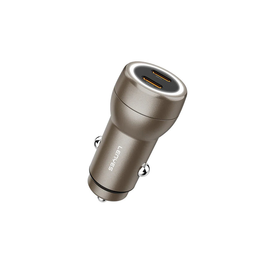 Lenyes CA65 Dual USB-C 60W PD Car Charger - شاحن سيارة لينيس CA65 ثنائي Type-C 60 واط