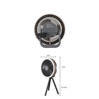 Lenyes LHF11 مروحة تبريد صامتة | 4 سرعات | بطارية 8000mAh | LED | Power Bank | Portable Fan with LED