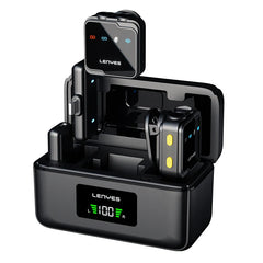 ميكروفون لاسلكي Lenyes LM205 ثنائي Type-C وLightning بإلغاء ضوضاء بالذكاء الاصطناعي 6 ساعات | Lenyes LM205 Dual Wireless Mic Type-C Lightning AI Noise Cancelling 6H