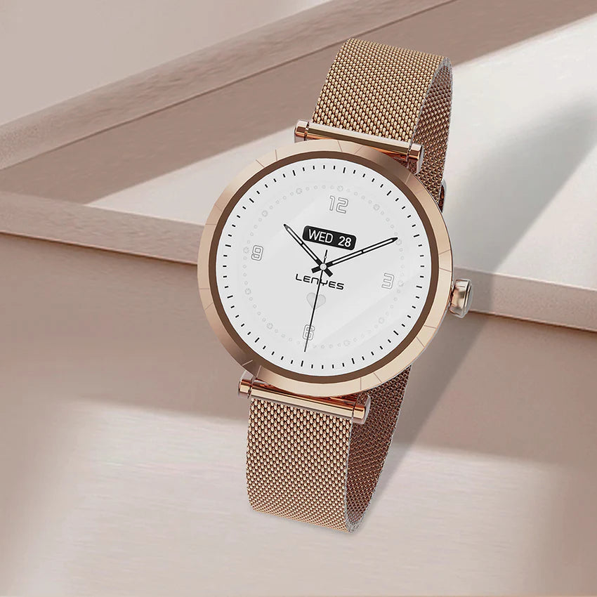 ساعة لينيس الذكية LW-245 شاشة AMOLED حزام ميلانو IP68 بلوتوث 5.2 | Lenyes LW-245 Smart Watch AMOLED Milano Band IP68 Bluetooth 5.2