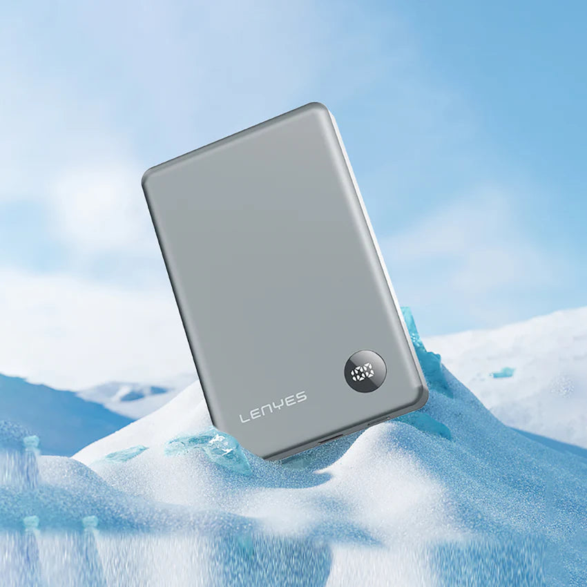 Lenyes PW137D Slim Wireless Power Bank 10000mAh 20W LED - بنك طاقة لاسلكي لينيس PW137D فائق النحافة