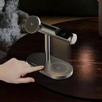 حامل الشحن اللاسلكي Lenyes PW319 Qi2 سريع 15W إضاءة محيطية 3 في 1 | Lenyes PW319 Qi2 15W 3-in-1 Wireless Charging Stand with Ambient Light