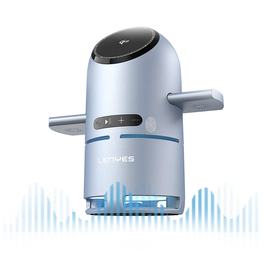 Lenyes PW321 شحن لاسلكي Qi2 شامل 4 في 1 | 15W | مكبر صوت بلوتوث | هاتف + ساعة + سماعات | 4-in-1 Qi2 Wireless Charging Speaker