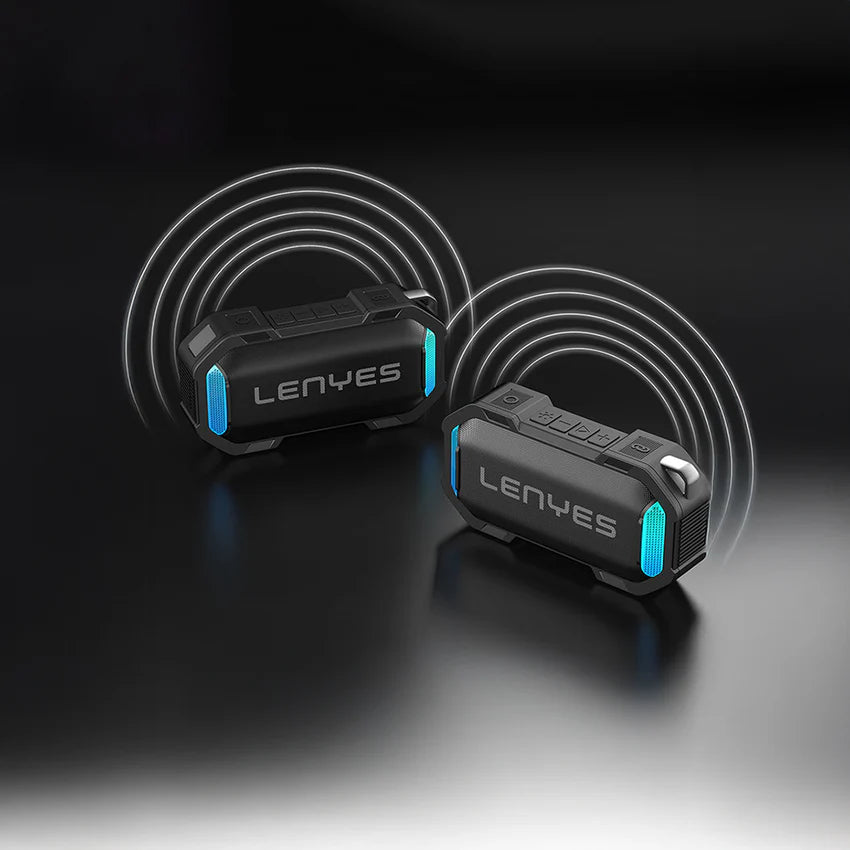 Lenyes S233 مكبر صوت بلوتوث 12W | إضاءة RGB | مقاوم للماء | Wireless Bluetooth Speaker