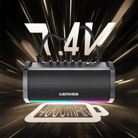 سبيكر LENYES S863 لاسلكي 160 واط مع مايكروفون كاريوكي واضائة RGB - اسود | LENYES S863 Bluetooth Speaker Karaoke 160W Portable Subwoofer Wireless TWS RGB Lighting + Mic - Black
