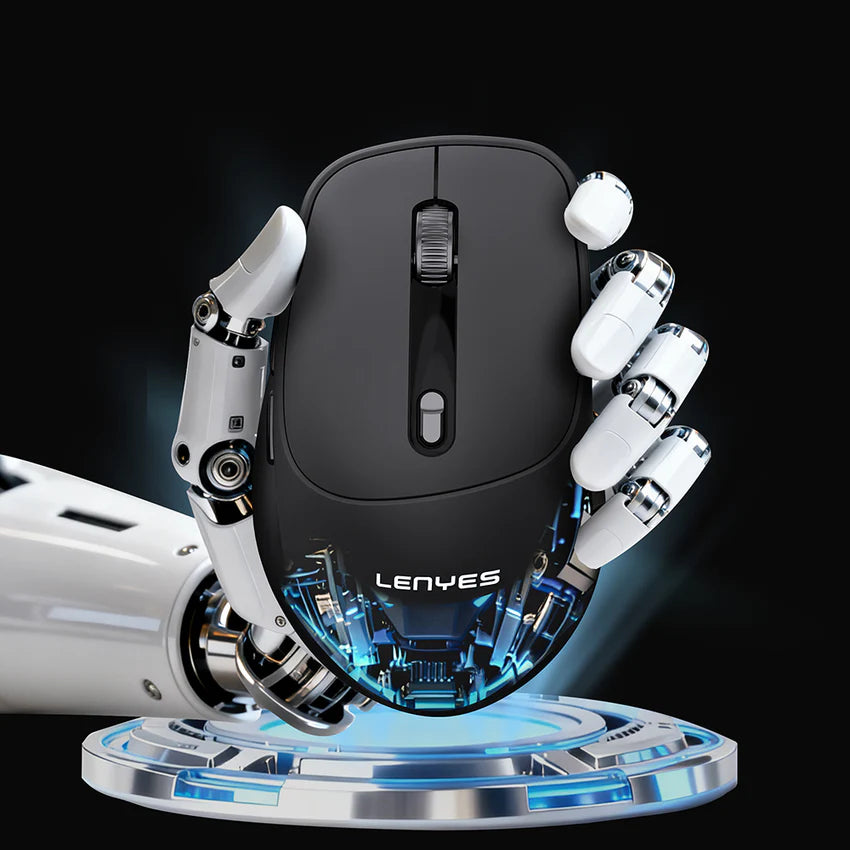 ماوس لاسلكي Lenyes WS105 صامت ثنائي بلوتوث + 2.4GHz دقة 1600 DPI | Lenyes WS105 Silent Wireless Mouse Dual Bluetooth 2.4GHz 1600 DPI Ergonomic