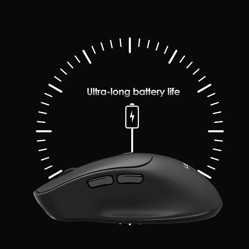 ماوس لاسلكي Lenyes WS105 صامت ثنائي بلوتوث + 2.4GHz دقة 1600 DPI | Lenyes WS105 Silent Wireless Mouse Dual Bluetooth 2.4GHz 1600 DPI Ergonomic