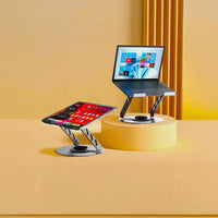 حامل كمبيوتر محمول Lenyes CR190 قابل للطي دوران 360 درجة تهوية فولاذ 10-17 بوصة | Lenyes CR190 Foldable Laptop Stand 360 Rotation Ventilated Carbon Steel 10-17 inch