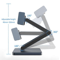 حامل تابلت ويوو AH801 مصنوع من الالمنيوم لحجم 13 انش مع موزع يو اس بي | WIWU AH801 For iPad 13-inch Aluminum Alloy Folding Tablet Bracket with USB Hub