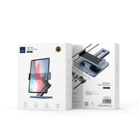 حامل تابلت ويوو AH801 مصنوع من الالمنيوم لحجم 13 انش مع موزع يو اس بي | WIWU AH801 For iPad 13-inch Aluminum Alloy Folding Tablet Bracket with USB Hub