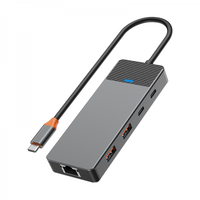 Hub-a USB-C ya WIWU Linker 9-di-1 de - Adaptora Hub-a USB-C ya Pirfonksiyonel a Linker 9-di-1 de