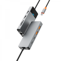 Hub-a USB-C ya WIWU Linker 9-di-1 de - Adaptora Hub-a USB-C ya Pirfonksiyonel a Linker 9-di-1 de