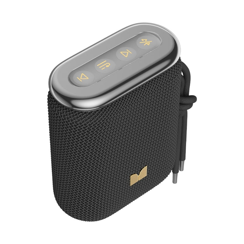 Monster Atomic Pebble Portable Bluetooth Speaker 15W Black | سماعة مونستر أتوميك بيبل المحمولة 15 واط أسود