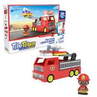 تايل تاون شاحنة إطفاء بالأضواء والأصوات | Tile Town Fire Truck Lights & Sounds
