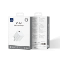 شاحن ويوو Wi-G014 سريع 20 واط GaN مدمج لـ iPhone - أبيض | WiWU 20W Cube GaN Fast Charger Wi-G014 for iPhone - White