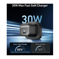 شاحن حائط انكر زولو بقدرة 30 واط و منفذ تايب سي | Anker Zolo Wall Charger 30W USB-C – Compact and Fast