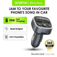 Oraimo Boulevard OCC-32D Bluetooth Car Charger FM Transmitter Black - View 2